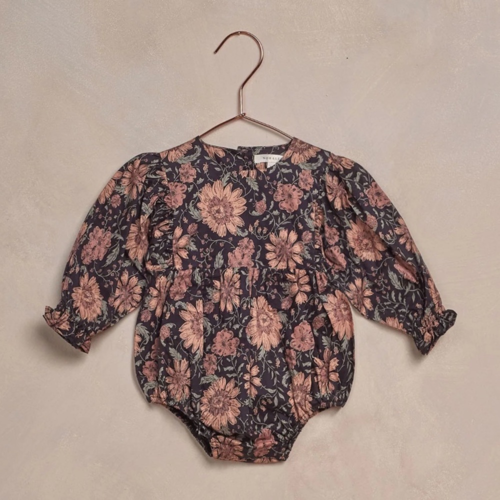 Noralee Holiday Bloom Luna Romper SZ 3 Months EUC